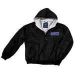 Phi Beta Sigma Greek Fleece Lined Full Zip Jacket w/ Hood - Charles River 9921 - TWILL