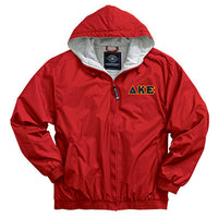 Delta Kappa Epsilon Greek Fleece Lined Full Zip Jacket w/ Hood - Charles River 9921 - TWILL