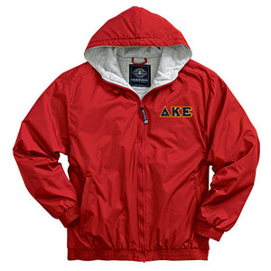 Delta Kappa Epsilon Greek Fleece Lined Full Zip Jacket w/ Hood - Charles River 9921 - TWILL
