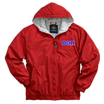 Beta Theta Pi Greek Fleece Lined Full Zip Jacket w/ Hood - Charles River 9921 - TWILL