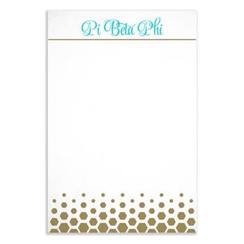 Pi Beta Phi Gold Notepad - a3009