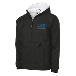 Zeta Mu Phi Pullover Jacket, Bar Design - Charles River 9905 - EMB