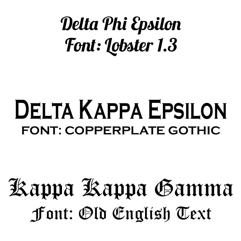 Custom Greek Pennant Formal Favor with Crests - SBL050 - SUB