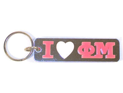 Phi Mu I Love Keychain - Craftique cqMHK