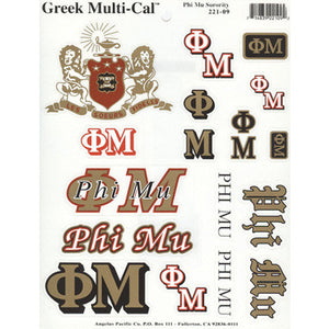 Phi Mu Multi-Cal Stickers