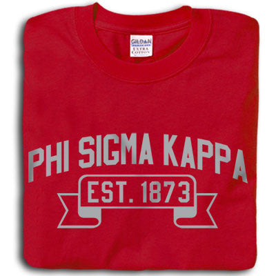 Phi Sigma Kappa T-Shirt, Printed Vintage Football Design - G500 - CAD