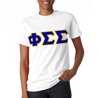 Phi Sigma Sigma Letter T-Shirt - G500 - TWILL