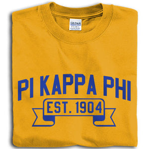 Pi Kappa Phi T-Shirt, Printed Vintage Football Design - G500 - CAD