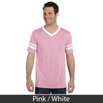 Alpha Sigma Phi V-Neck Jersey with Striped Sleeves - 360 - TWILL