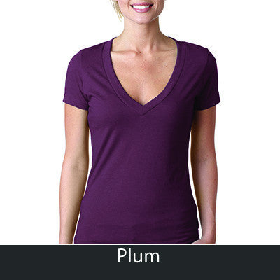 Zeta Sigma Chi Deep V Sorority Printed Tee - Next Level 6640 - CAD