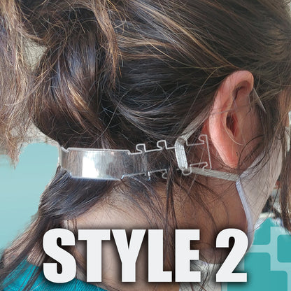 Face Mask Covering Ear Protector/Saver/Strap Extender - Made in USA - Acrylic Plastic - LZR