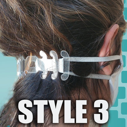 Face Mask Covering Ear Protector/Saver/Strap Extender - Made in USA - Acrylic Plastic - LZR
