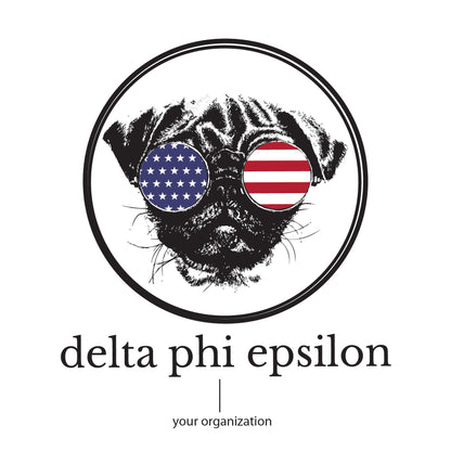 Greek Patriotic Pug Design - ST356 - SUB