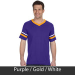 Sigma Pi V-Neck Jersey with Striped Sleeves - 360 - TWILL