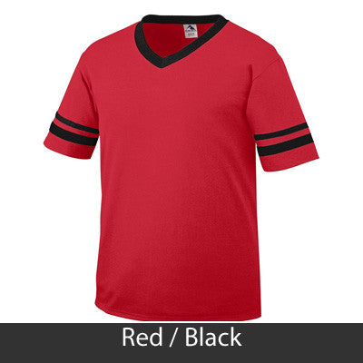 Sigma Kappa V-Neck Jersey with Striped Sleeves - 360 - TWILL