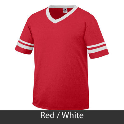 Sigma Kappa V-Neck Jersey with Striped Sleeves - 360 - TWILL