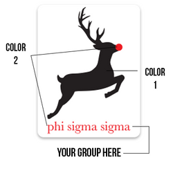 Holiday Reindeer Sticker, Set of 3- DIG