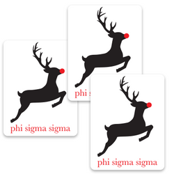 Holiday Reindeer Sticker, Set of 3- DIG