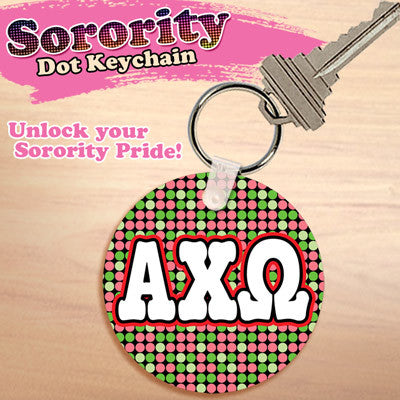 Alpha Chi Omega Dot Keychain - UN4411