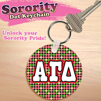 Alpha Gamma Delta Dot Keychain - UN4411