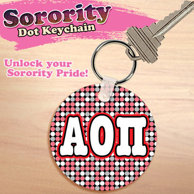 Alpha Omicron Pi Dot Keychain - UN4411