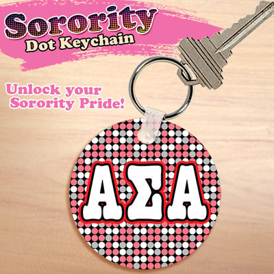 Alpha Sigma Alpha Dot Keychain - UN4411