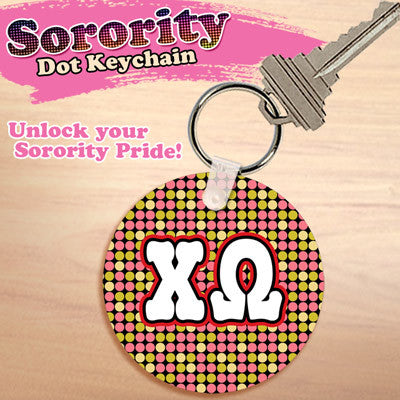 Chi Omega Dot Keychain - UN4411
