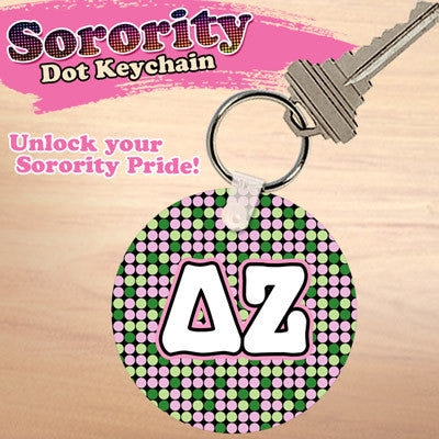 Delta Zeta Dot Keychain - UN4411