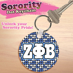 Zeta Phi Beta Dot Keychain - UN4411