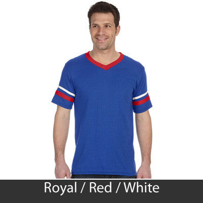 Pi Kappa Phi V-Neck Jersey with Striped Sleeves - 360 - TWILL