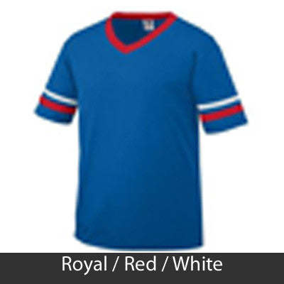 Sigma Gamma Rho V-Neck Jersey with Striped Sleeves - 360 - TWILL