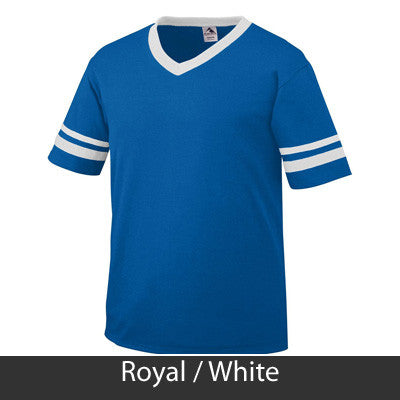 Sigma Kappa V-Neck Jersey with Striped Sleeves - 360 - TWILL