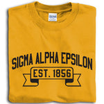 Sigma Alpha Epsilon T-Shirt, Printed Vintage Football Design - G500 - CAD