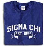 Sigma Chi T-Shirt, Printed Vintage Football Design - G500 - CAD