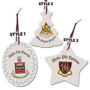 Greek Christmas Ornament with Full Color Crest - SUB
