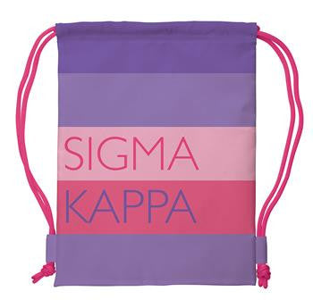Sigma Kappa Drawstring Backpack - a1009