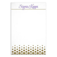 Sigma Kappa Gold Notepad - a3009