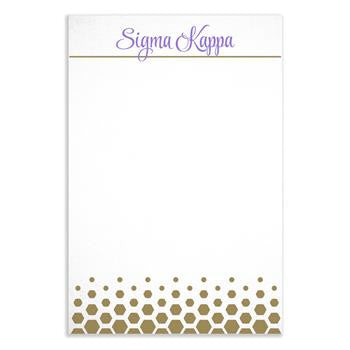 Sorority Gold Notepad - a3009