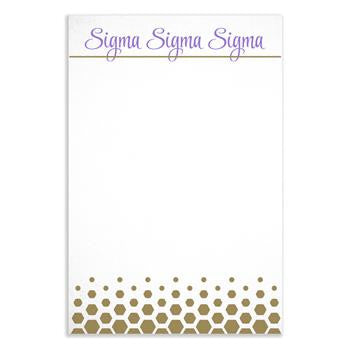 Sigma Sigma Sigma Gold Notepad - a3009