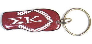 Sigma Kappa Flip-Flop Keychain - Craftique FF-KC