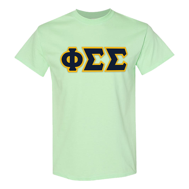 Greek Lettered T-Shirt, [FREE Patterns + Borders]