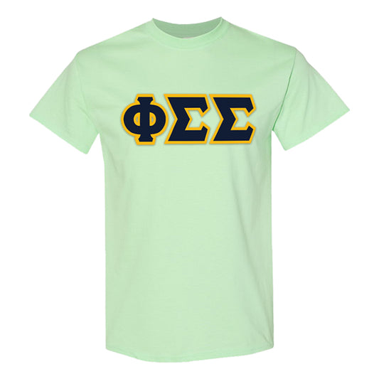 Greek Lettered T-Shirt, [FREE Patterns + Borders]