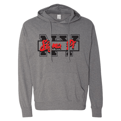 Greek State & Organization Lightweight Hooded Pullover T-shirt - SS150J