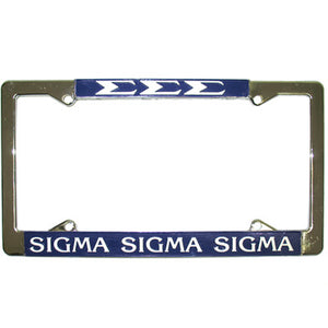Sigma Sigma Sigma License Plate Frame - Rah Rah Co. rrc