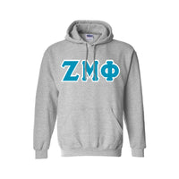 Zeta Mu Phi Standards Hooded Sweatshirt - Gildan 18500 - TWILL