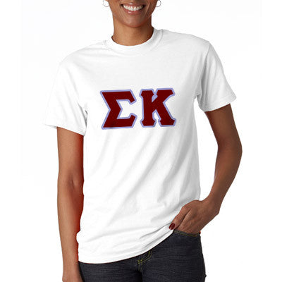 Sigma Kappa Letter T-Shirt - G500 - TWILL