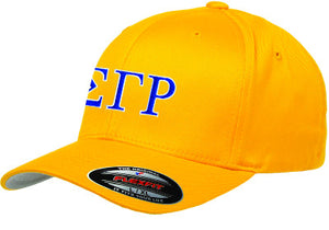 Sigma Gamma Rho Flexfit Fitted Hat, 2-Color Greek Letters - 6277 - EMB