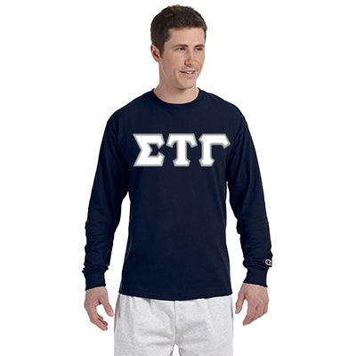 Sigma Tau Gamma Champion Long-Sleeve Tee - Champion CC8C - TWILL