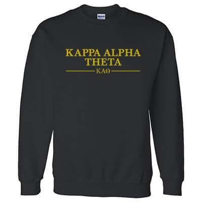 Sorority Crewneck Sweatshirt, Printed Simple Line Design - G180 - CAD