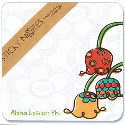 Alpha Epsilon Phi Sorority Sticky Notes - Alexandra Co. a1058